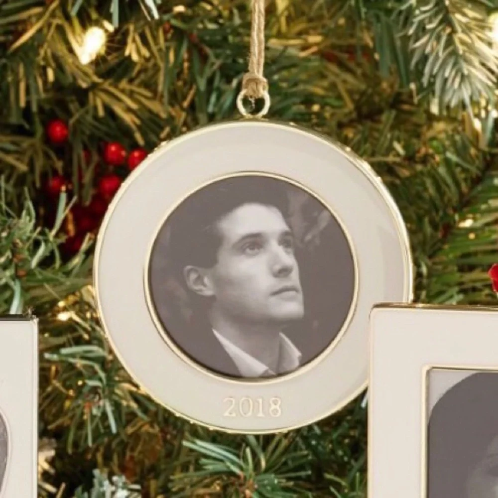 NWT Pottery Barn 2018 Dated Enamel Frame Ornament